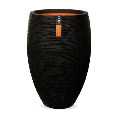 CAPI Rib Elegant Deluxe Vase Black