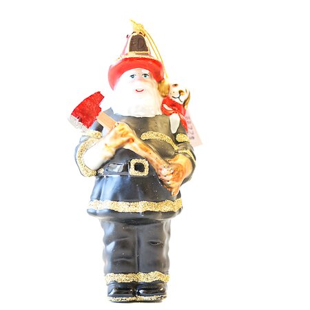 Fireman Santa Ornament