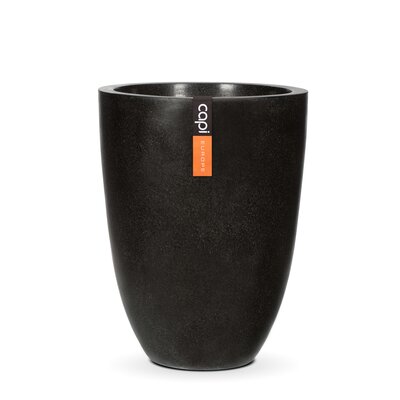 CAPI Luxe Elegant Low Vase Black