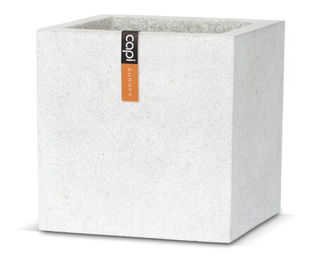 CAPI Luxe Cube Planter Grey