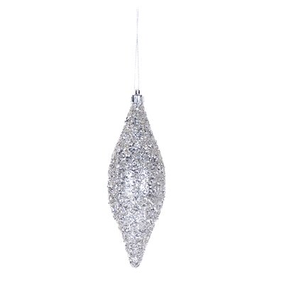 Silver Beaded Finial Ornament