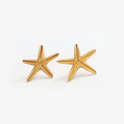 Brass Starfish Earrings