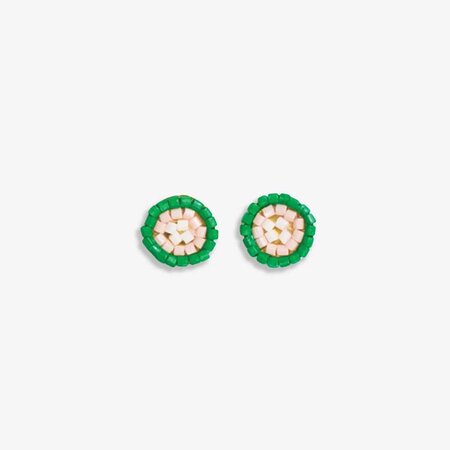 Rowan Green Circle Earring