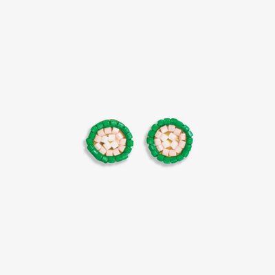 Rowan Green Circle Earring