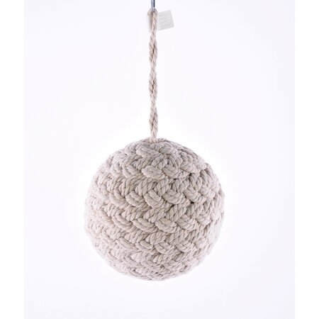 White Jute Ball Ornament